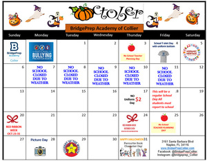 Revised October Activity Calendar